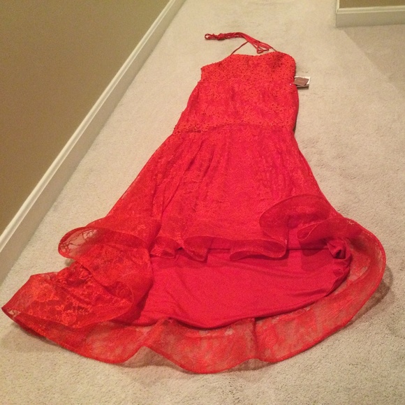 Beautiful RED. Prom or Special Occasion Dress   Size 16. Never Worn ! - Picture 1 of 8